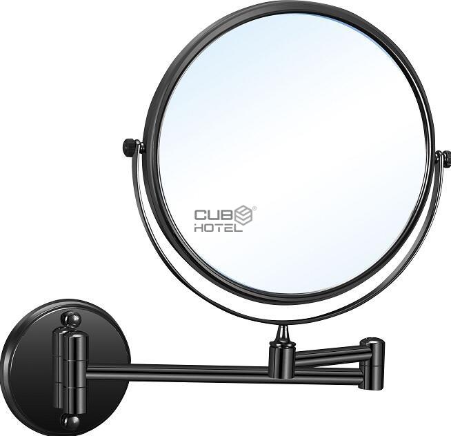 Espelho WC Extensível de Aumento 5x Preto